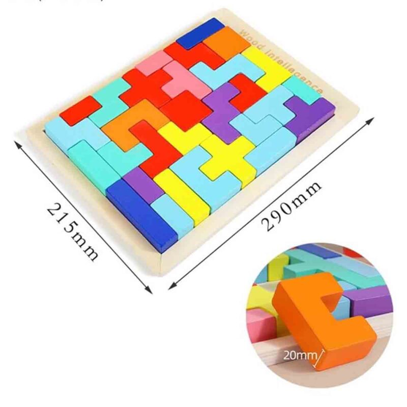 30-Piece Wooden Tangram Puzzle - Image 4